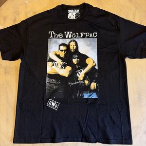 Mens Spark And Enjoy NWO Wrestling Wolfpac Black Graphic T Shirt Size XL WWF WWE
